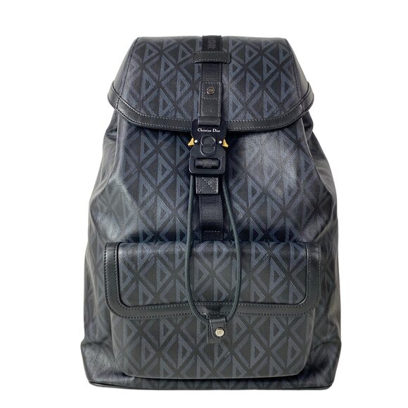 Christian Dior HIT THE ROAD Backpack 1ESBA021CDP Black Navy PVC Hardware main image 4